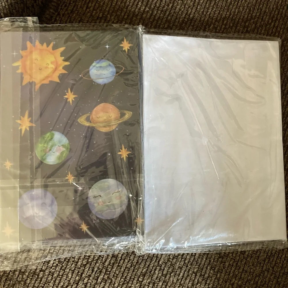 🍂20 Space-Tacular Party Invitations - Multicolor